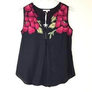 NWT Fashion People | Floral Embroidered Top Sz S